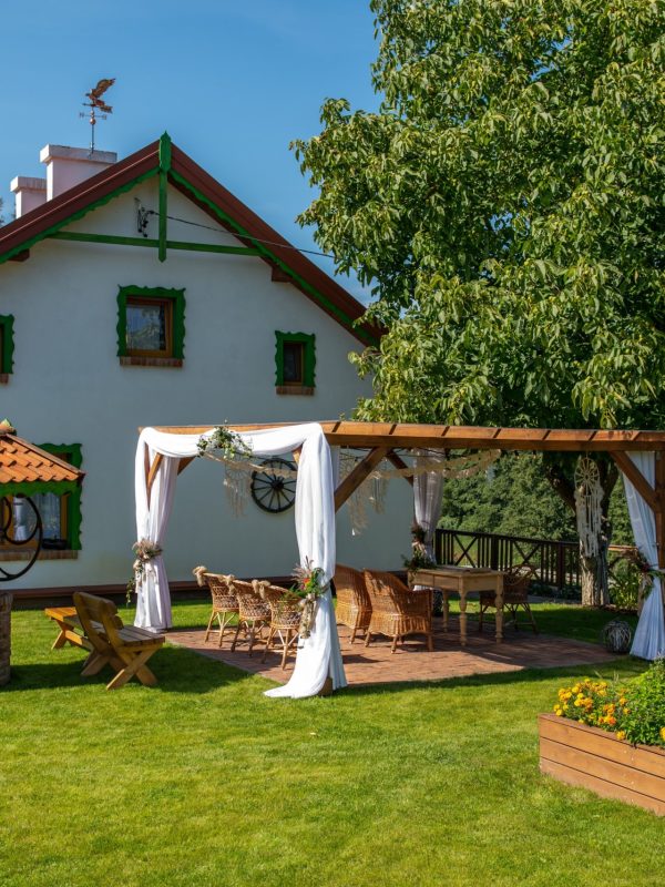 Domek z balią i altaną Mazury